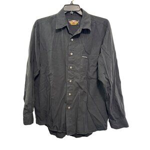 Harley-Davidson Mens Button-Up Long Sleeve Shirt XL Black Casual Classic Style